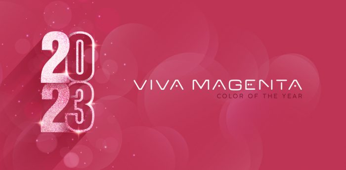 magenta colours of the year banner