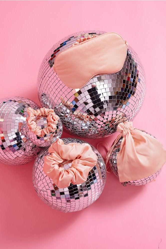 Champagne Silk Blend Face Mask, Eye Mask & Scrunchie Set