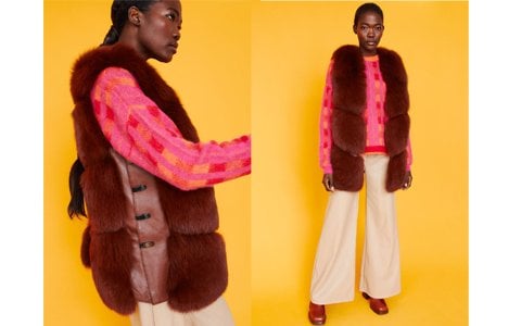 Chocolate Fox Fur Gilet