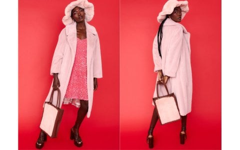 Pink Faux Fur Coat