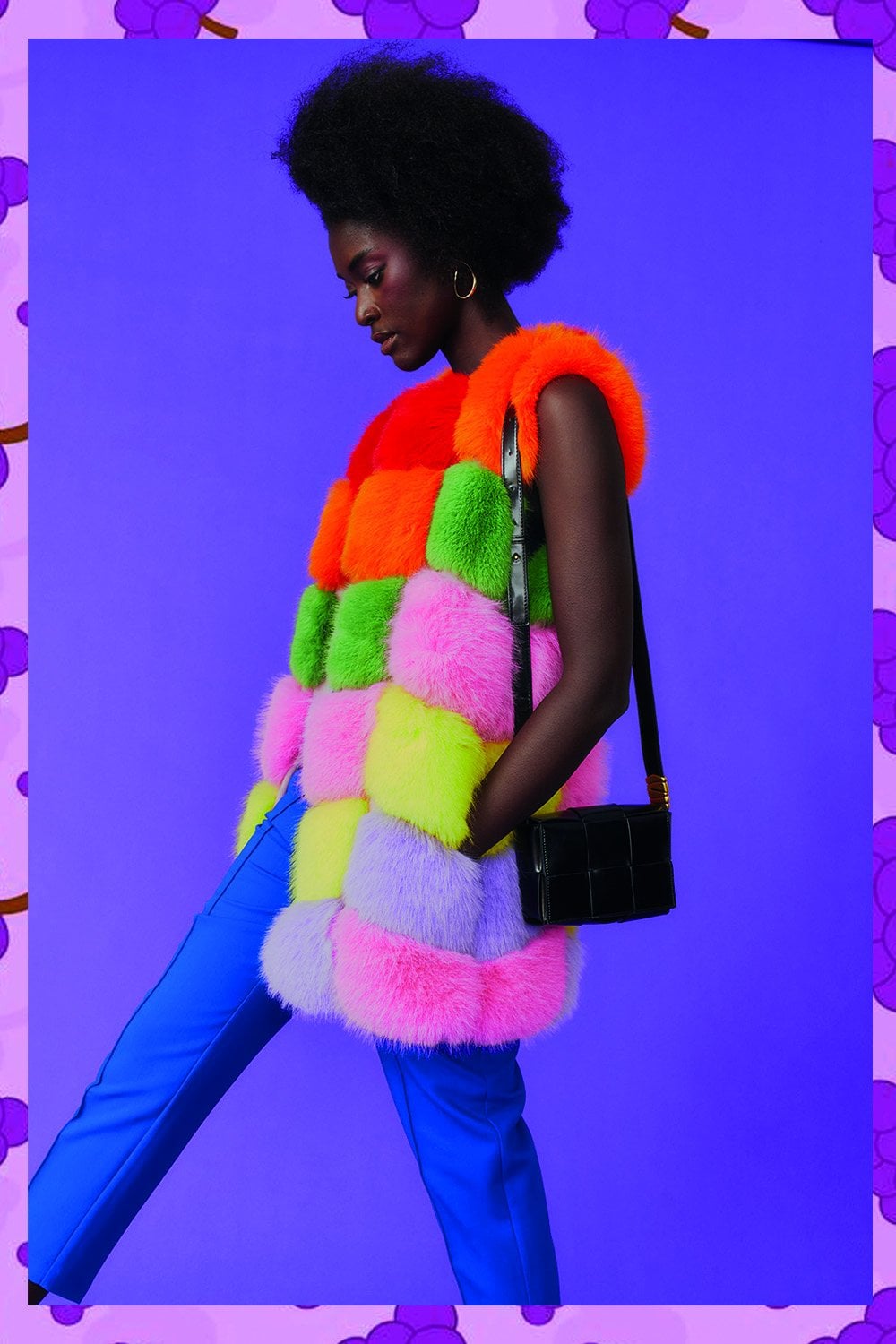 Black Grape Skin Vegan Leather Bag