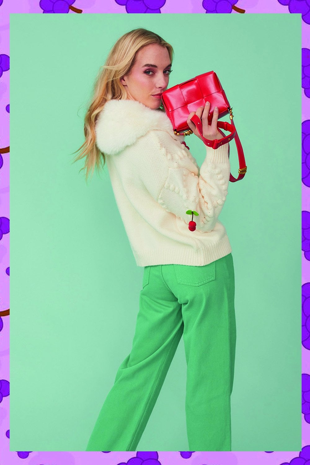 Red Grape Skin Vegan Leather Bag