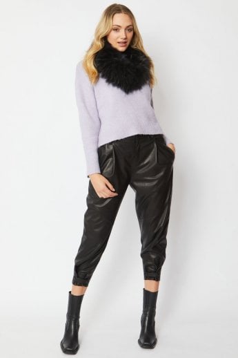 Black Fine Fox Fur Snood