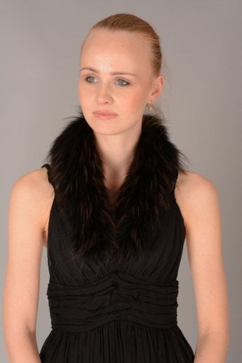 Black Fox Fur Collar