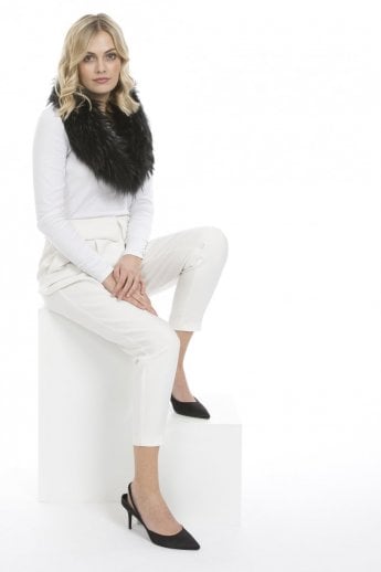 Black Fox Fur Collar