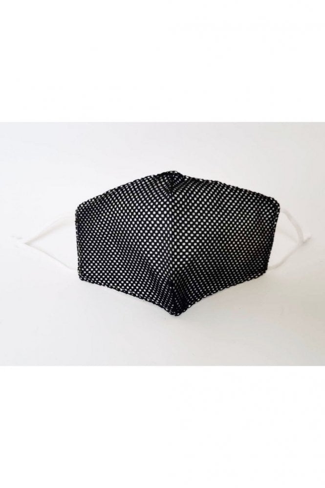 JAYLEY Black Reusable Cotton & Mesh Fashion Face Mask