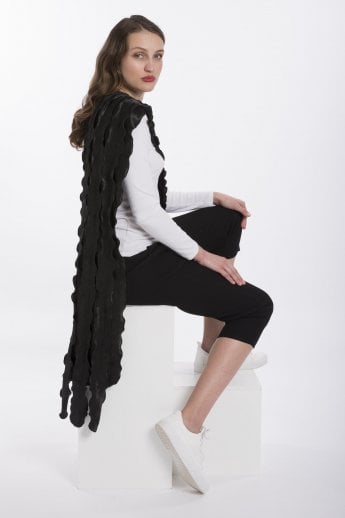 Black Silk Rose Scarf