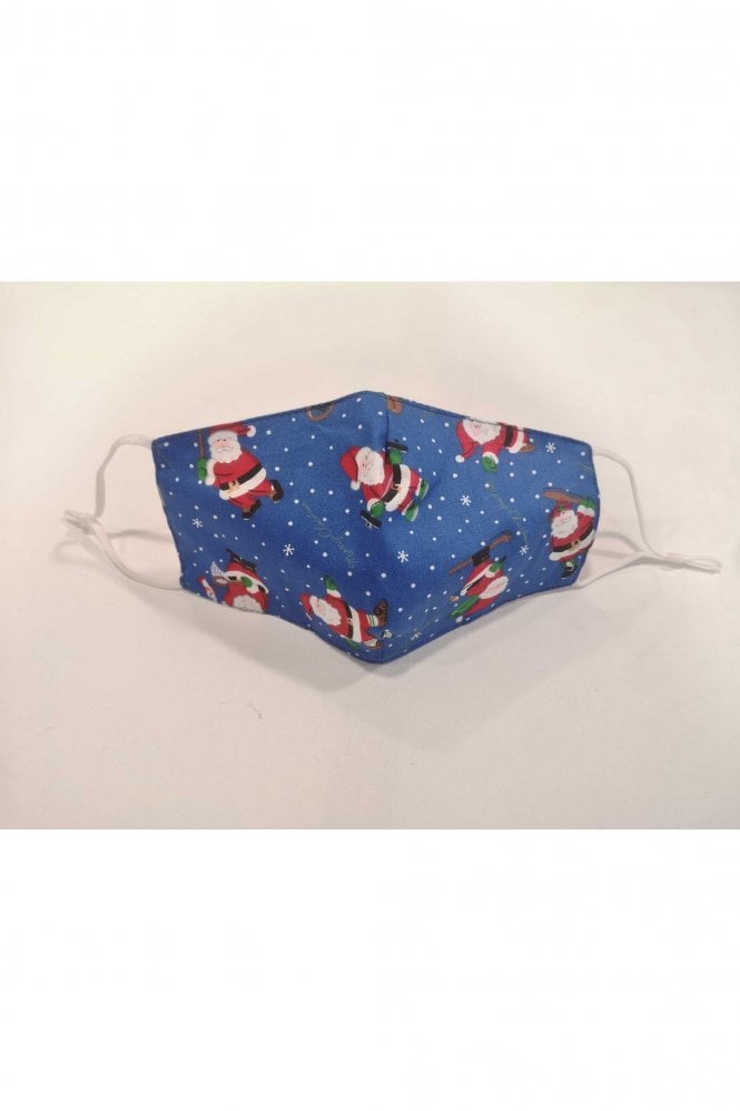 JAYLEY Blue Christmas Reusable Cotton Face Masks