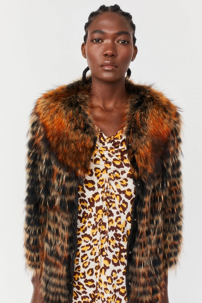 JAYLEY Blue Fox Fur Jacket