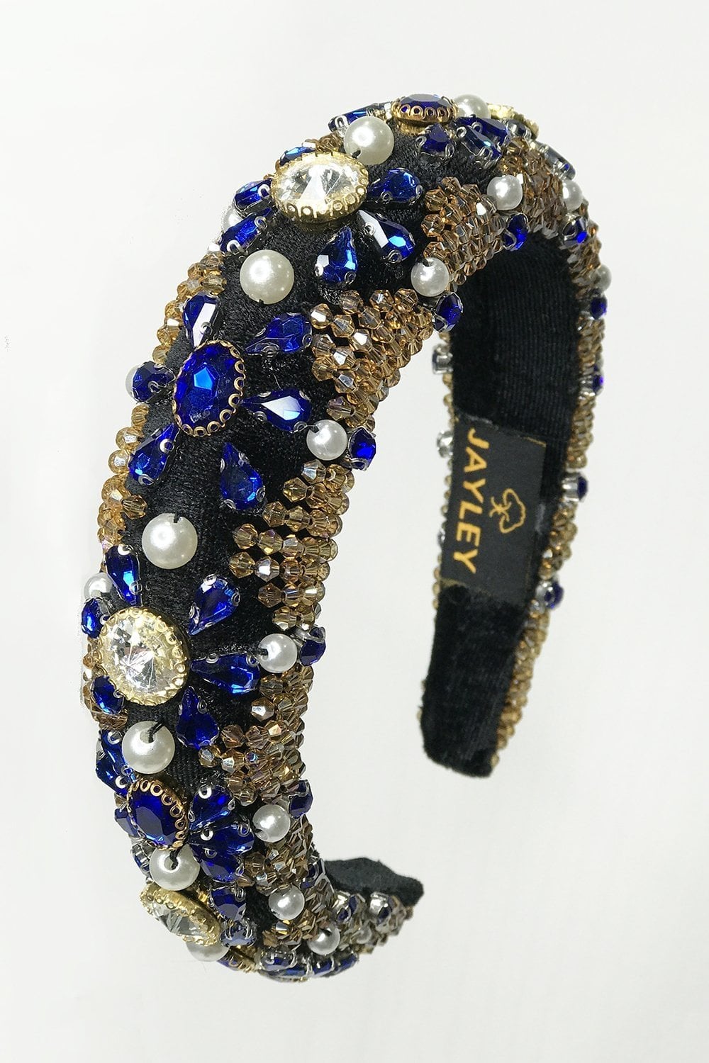 JAYLEY Blue Precious Stone Flower Headband - Accessories  display picture 3