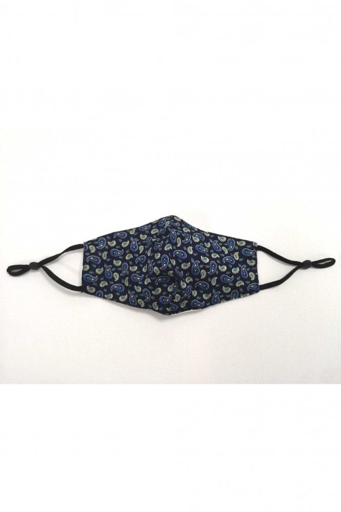 JAYLEY Blue Reusable Cotton Fashion Face Mask with Filter Pocket