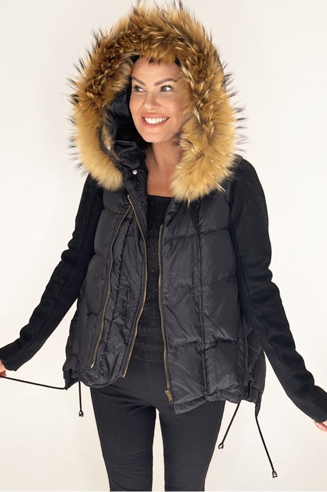 JAYLEY Cashmere Jacket with Fox Fur Collar