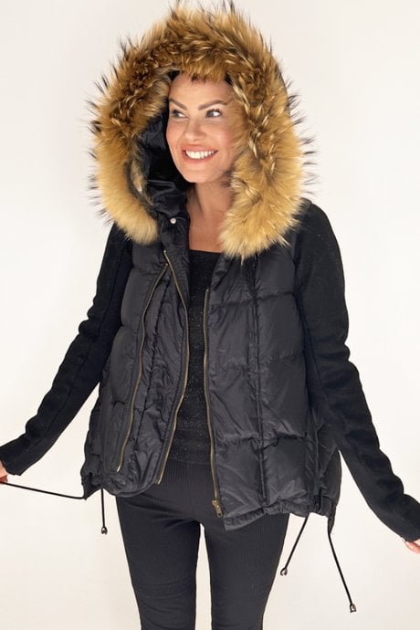 Cashmere Jacket with Fox Fur Collar