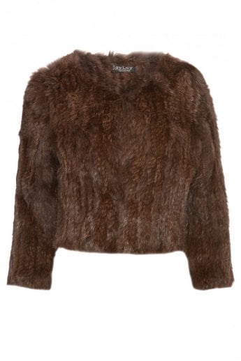 Chocolate Coney Fur Jacket
