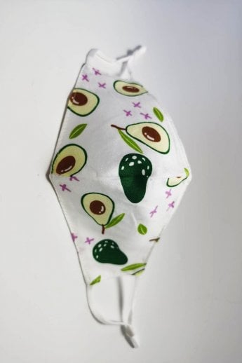 Cream Reusable Themed Cotton Fashion Face Mask