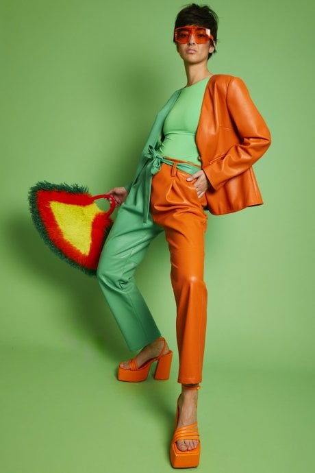 Eco leather Shamrock Suit Trousers