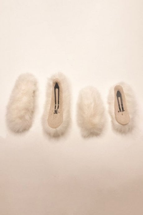 Faux Fur Hair Clip