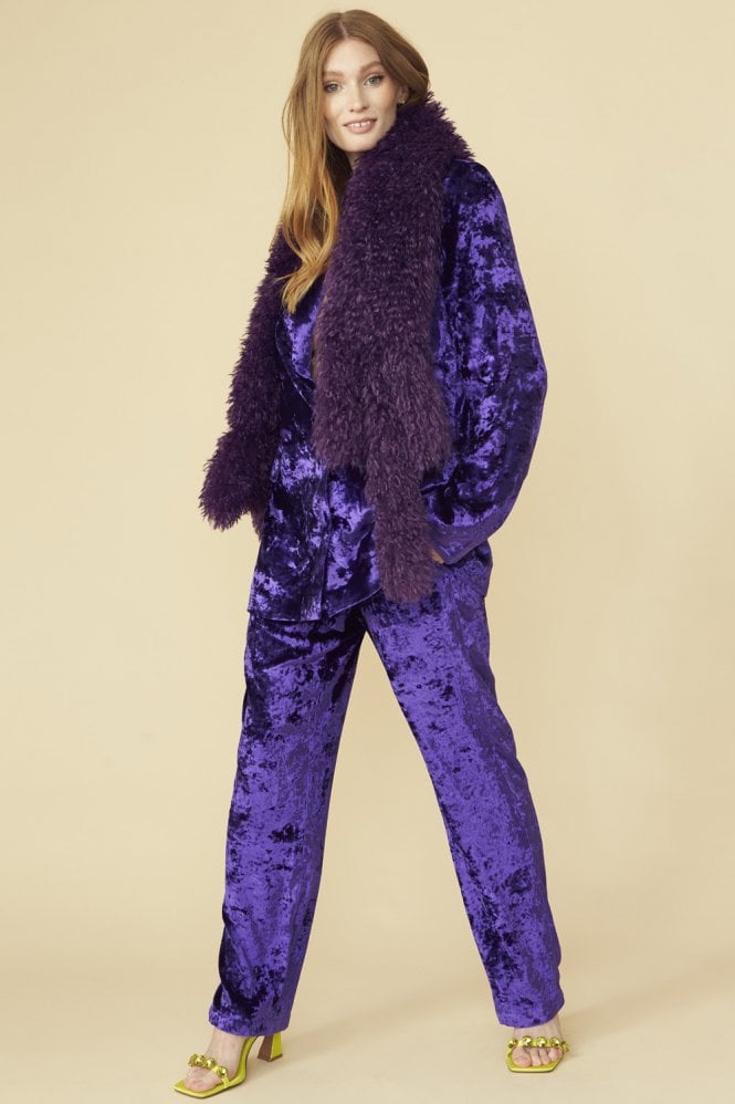 JAYLEY Faux Mongolian Fur Hound Scarf