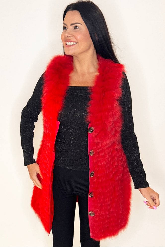JAYLEY Fox Fur Gillet