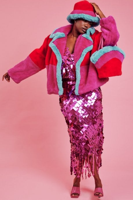 Gigi Patchwork Cropped Coat
