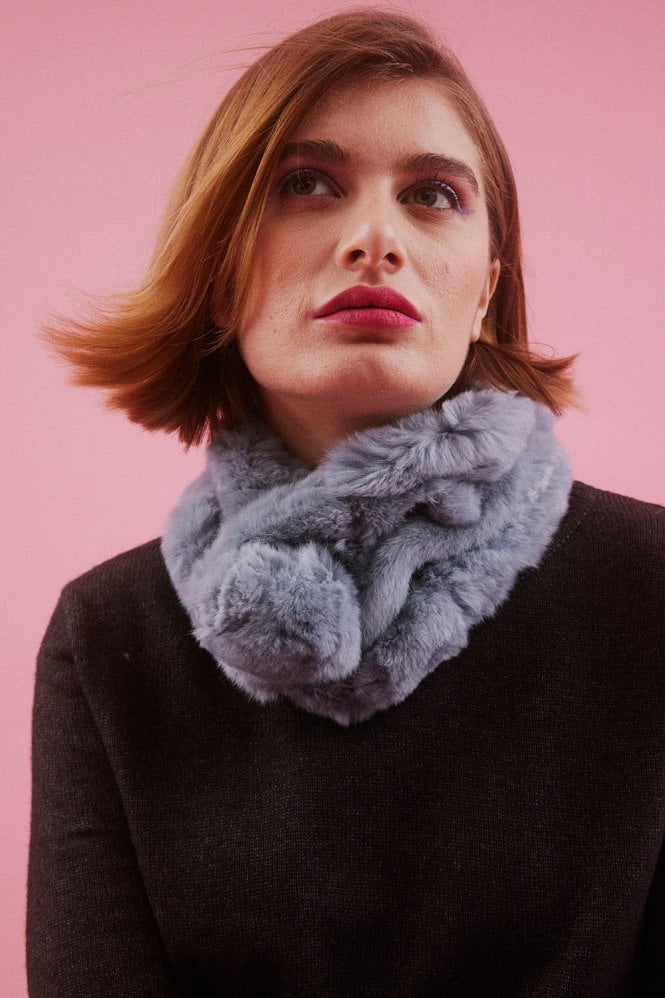 JAYLEY Green Belllringer Coney Fur Scarf