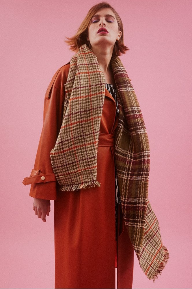 JAYLEY Green Cashmere Blend Wrap