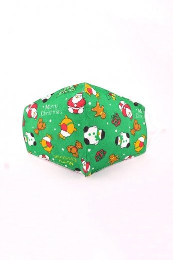 Green Christmas Reusable Cotton Face Masks