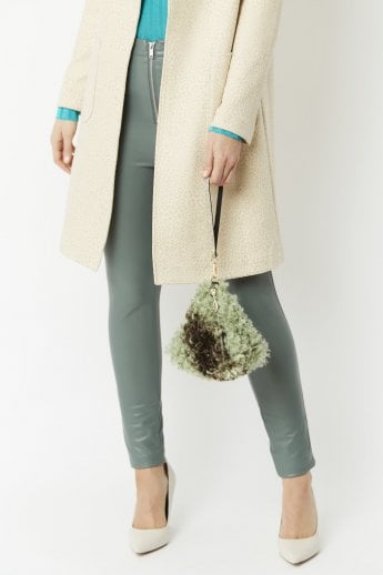 Green Elsa Faux Fur Bag
