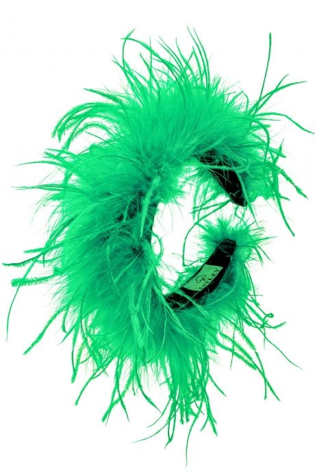 Green Ostrich Feather Headband