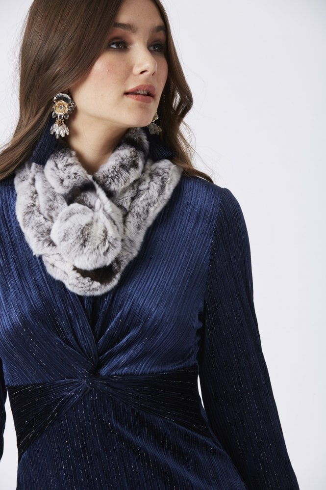 JAYLEY Grey Belllringer Coney Fur Scarf