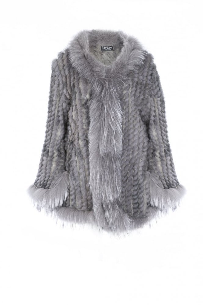 JAYLEY Grey Fur Jacket