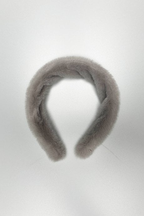Grey Queen Cashmere & Faux Fur Headband