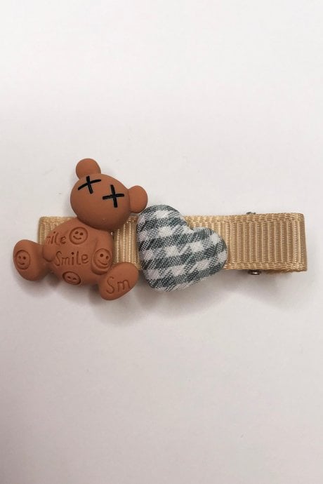 Hand Made Teddy Hair Clip