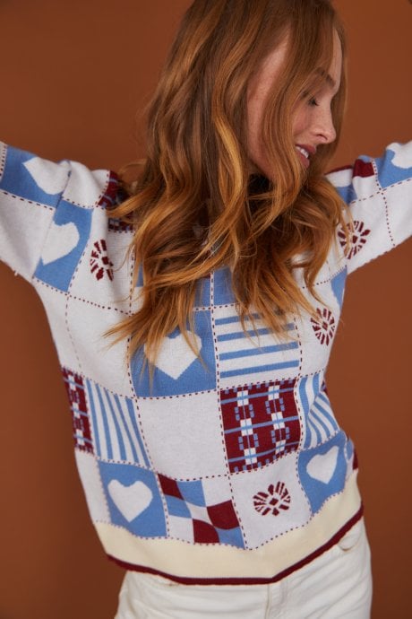 Love Heart Cashmere and Banana Peel Jumper