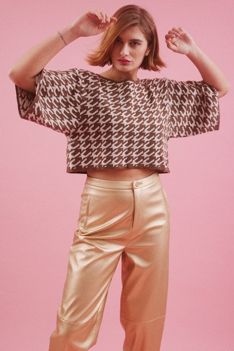 Mocha Cashmere and Silk Top