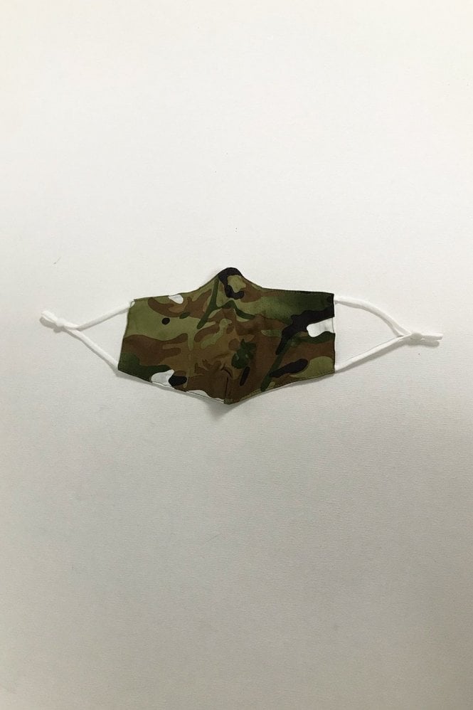 JAYLEY Mocha Unisex Camo Cotton Face Mask with Filter Pocket