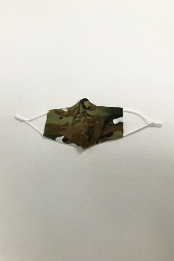 Mocha Unisex Camo Cotton Face Mask with Filter Pocket