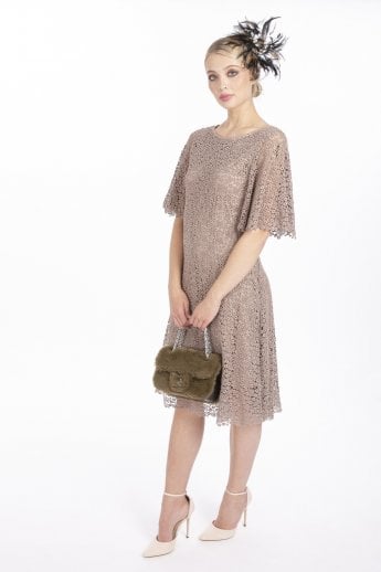 Mocha Vintage Lace Dress