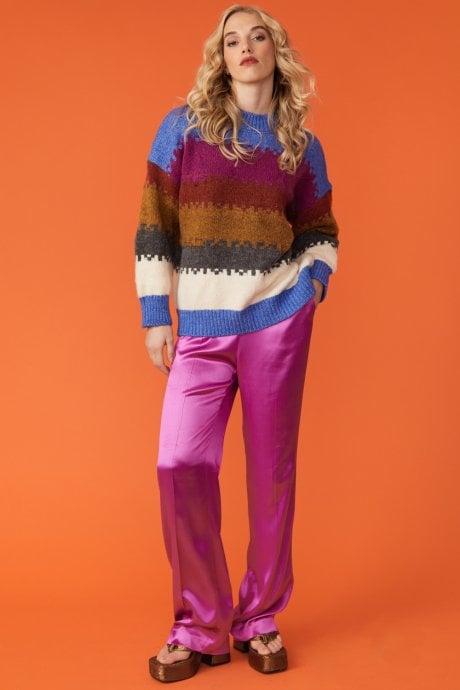 Multi Coloured Striped Jumper