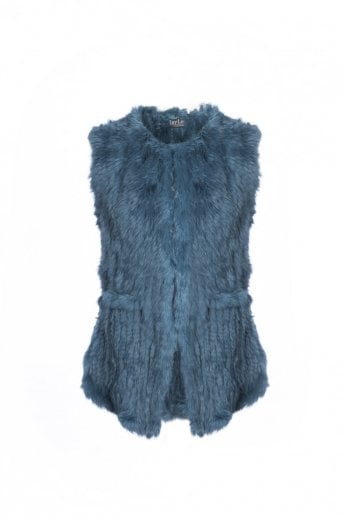 Multi Long Length Coney Fur Gilet