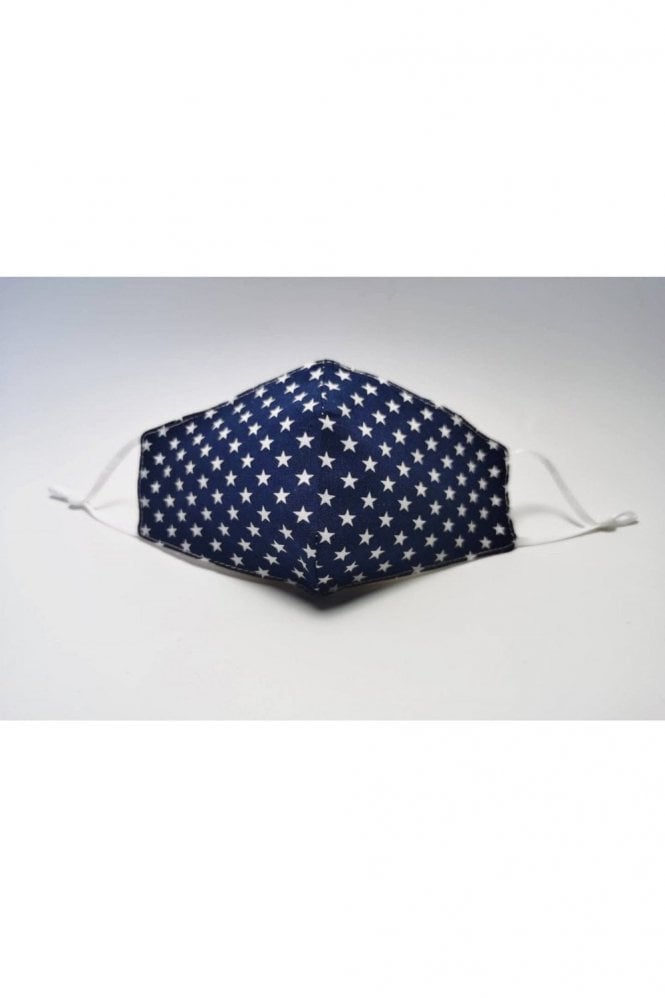 JAYLEY Navy Cotton Fashion Face Mask