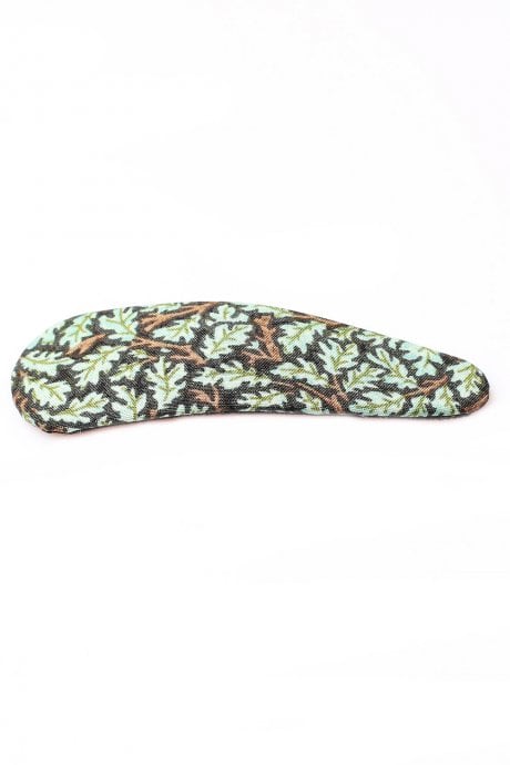 Navy Handmade Leaf Print Hair Clip