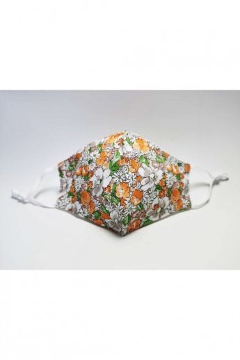 Orange Reusable Fashion Face Mask with Filter Pocket