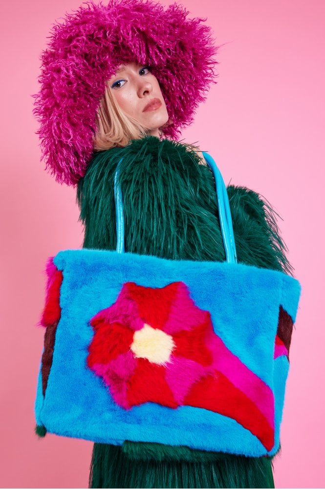 JAYLEY Oversized Bamboo Fur Hat