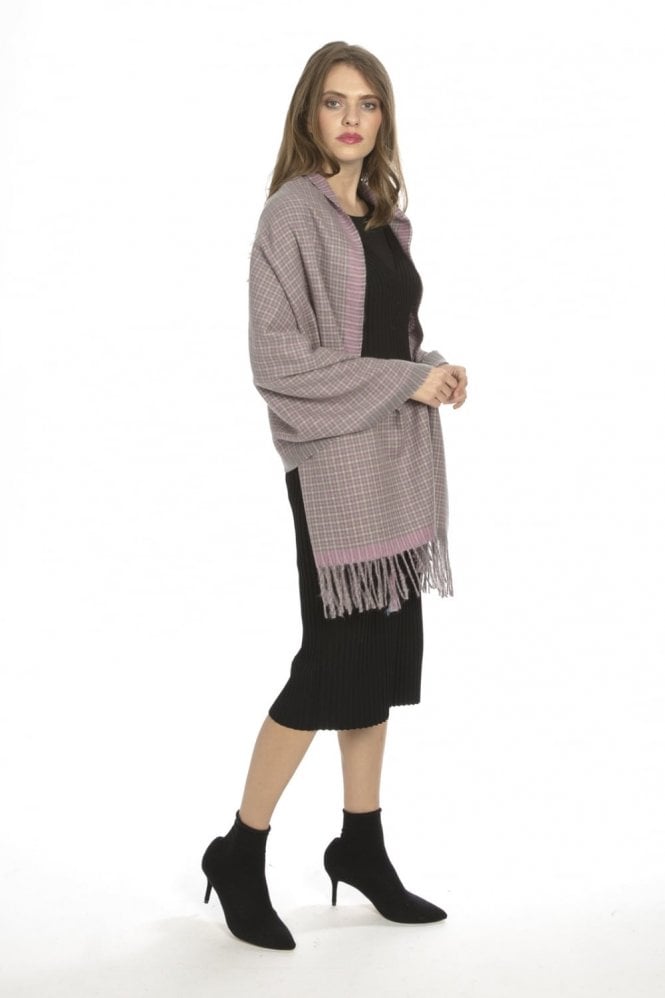 JAYLEY Pink Cashmere Blend Wrap