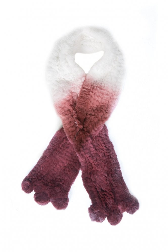 JAYLEY Pink Coney Fur Scarf