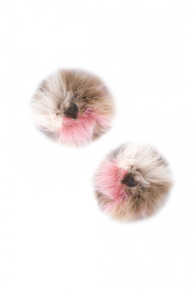 JAYLEY Pink Fox Fur Cuffs