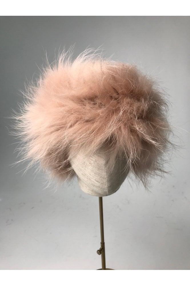 JAYLEY Pink Fox Fur Headband
