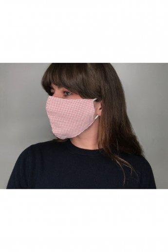 Pink Gingham Reusable Adults Fashion Face Mask