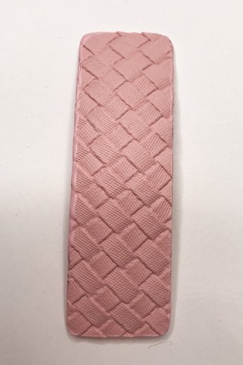 Pink Handmade Leather Hair Clip